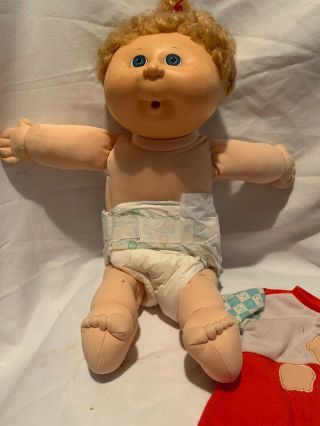 Vintage First Edition Cabbage Patch Doll Baby 1990 Blonde Hair Blue Eyes Girl 2