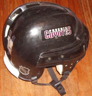Phoenix Coyotes Travis Green Game - Worn Ccm Black 39 Road Helmet 2000 - 01 Season