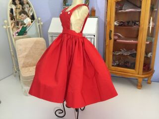 1955 Madame Alexander Cissy RED COTTON JUMPER Cute No Blouse Lovely 2