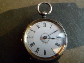 134 Year Old Victorian 1885 Solid Silver Fully Pocket Watch,  Keys