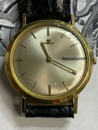 Jaeger Lecoultre 18k Solid Gold Vintage Gents Watch