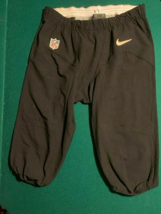 Orleans Saints Size 36 Game Worn / Issued - Drawstring Nike Football Pants