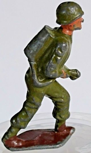 Vintage Flamethrower Ww2 Soldier Lead Toy Figure Die Cast Made In England