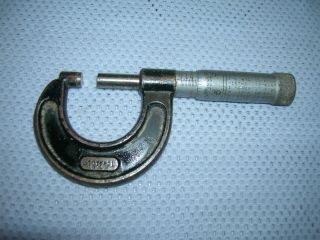 Vintage Starrett Micrometer No 436 - 1 Inch Made In U.  S.  A