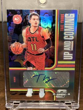 2018/19 Contenders Optic Trae Young Up & Coming Prizm Auto Autograph Sp D 51/99