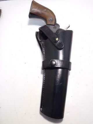 H30 Vintage Brauer Bros Gun Holster For S/a Colt Saa & Ruger Single Six To 6.  5 "
