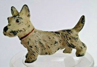 Vintage Cast Metal Scottish Terrier Dog Figurine Made In England