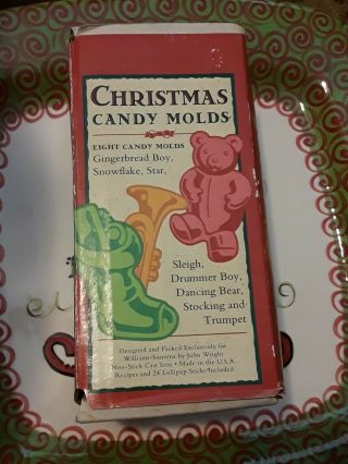 Vintage Cast Iron Williams Sonoma Christmas Candy Molds - Contains 8 Molds