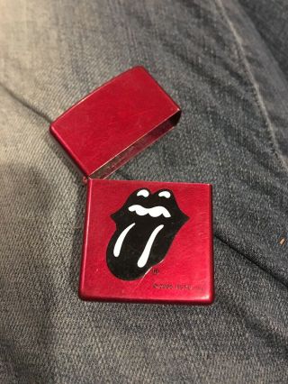 Zippo Rolling Stones Black & White Tongue Candy Apple Red Lighter 21179 Case