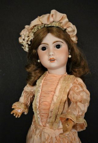 18 " Pretty Antique French Bisque 1907 Jumeau Size 8 Doll