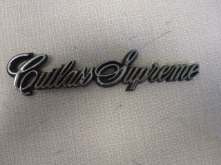 Vintage Oldsmobile Cutlass Supreme Nameplate Emblem Cutlass Supreme 5 " 1