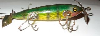 Vintage Pflueger Neverfail 5 Hook Fishing Lure 3 5/8 