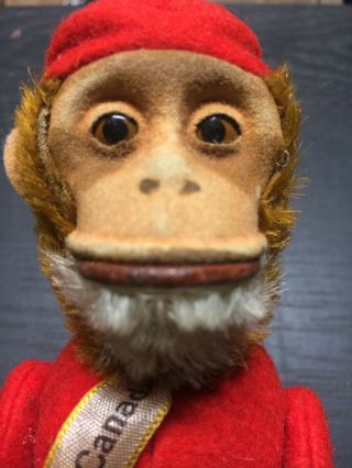 Antique Schuco Mohair YES/NO Bellhop Monkey 3
