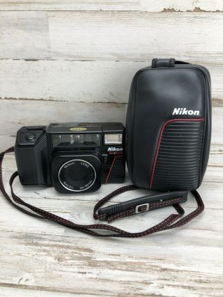 Vintage Nikon Tele Touch Af 35mm Film Camera 38 - 65mm Zoom Lens W/ Case