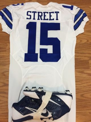 Devin Street Dallas Cowboys Game Issued Worn Jersey Cleats Pitt Panthers