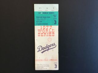 1977 World Series Game 3 Ticket Stub Yankees Vs Dodgers (jackson/munson) Vg