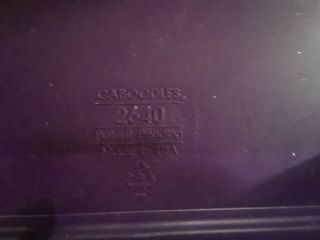 Vintage Caboodle train case 3 tier 2640 Purple and lime green 2