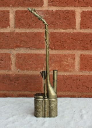 19th Century Chinese Paktong Pewter Water Pipe