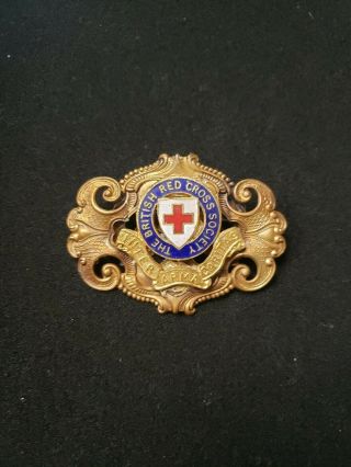 Vintage Historic Australian Red Cross Nurse Ambulance Driver Pin,  Rare Blue Back