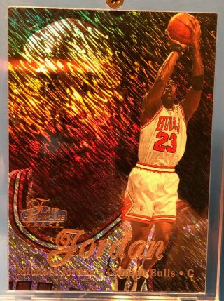 Michael Jordan 1997 - 98 Flair Showcase Row 1,  Seat 1,  Section 2 Card 1