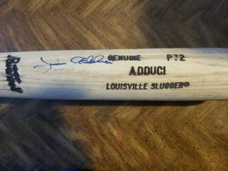 Jim Aducci Brewers Signed Game Bat