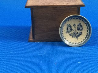IGMA Artisan Jane Graber Miniature Stoneware Vintage (1988) Plate 1:12 Scale 3