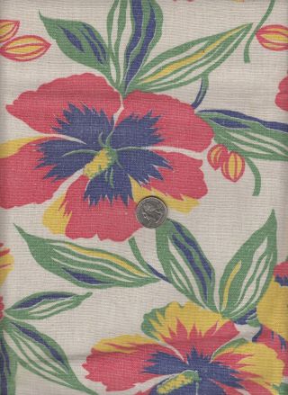 Vintage Feedsack Large Floral Feed Sack Quilt Sewing Fabric