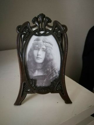 Gorgeous Art Nouveau,  French,  Metal Photo Frame