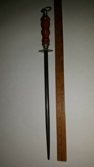 Vintage F Dick Oval Knife Steel Sharpening Rt Facing Arrow 14” Blade