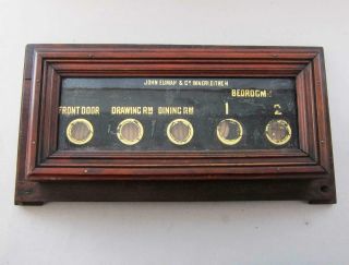 Fine Antique Vintage Servant Butler Bell 5 Room Indicator Box 1900 Downton Abbey