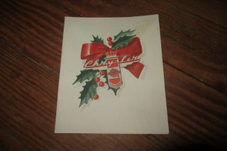 Vintage Chrysler Christmas Card E&e Motor Company Holiday