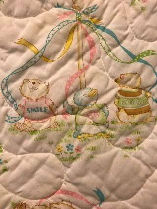Vintage Dundee Baby Crib Quilt Shirt Tales Bunting Blanket Toddler Sleeping Bag