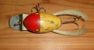 Vintage Dingbat Wood Glass Eye Fishing Lure C.  C.  B.  Co.  Garrett,  Indiana Usa