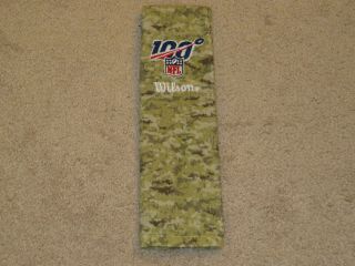 2019 Game Nfl 100 Year Anniv Salute To Service Wilson Camoflauge Towel