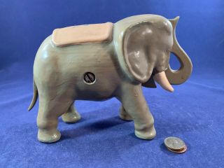 Antique Vintage Metal Mechanical Bank - Ru - Gar Elephant