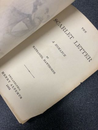 Rare 1892 The Scarlet Letter Nathaniel Hawthorne Hb Altemus Fs