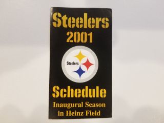 Pittsburgh Steelers 2001 Nfl Football Pocket Schedule - 84 Lumber