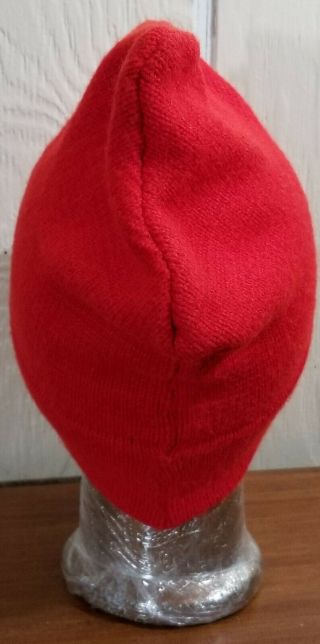 Vintage MORIARTY (Beconta) STOWE VERMONT Red Wool Ski Winter KNIT Hat Cap Beanie 3