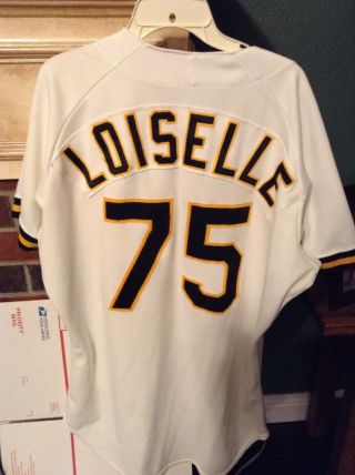 PITTSBURGH PIRATES Game Worn Jersey Rich Loiselle 1996 2