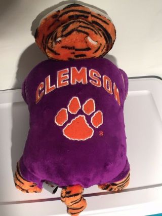 Clemson Tigers Mascot Logo Ncaa Acc College Team Stitched Pillow Pet Plush
