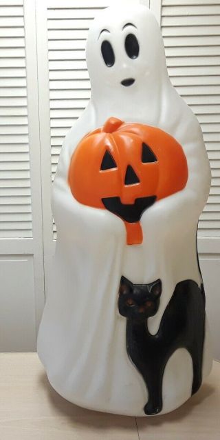 Vintage Empire Halloween Ghost Pumpkin Black Cat Blow Mold 34 Inch