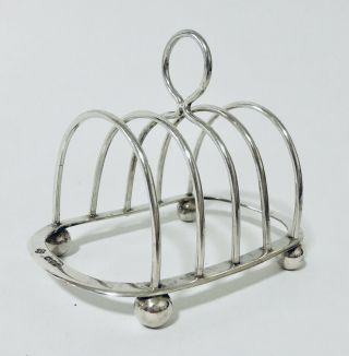 Quality Antique Solid Sterling Silver Toast Rack 1905 Chester