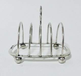 Quality Antique Solid Sterling Silver Toast Rack 1905 Chester 2