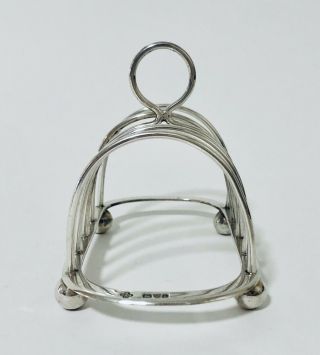 Quality Antique Solid Sterling Silver Toast Rack 1905 Chester 3