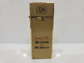 Vintage Japan Butane Slim Lighter " Benson And Hedges.  "