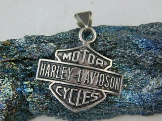 Vintage Motor Harley - Davidson Cycles Sterling Silver Pendant