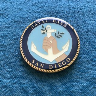 Vintage Us Navy Naval Base San Diego Commanding Officer Challenge Coin