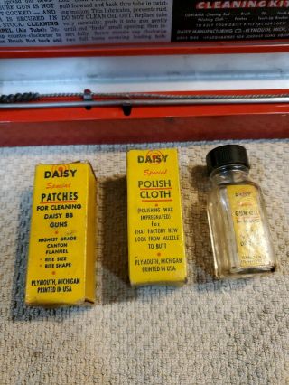 Vintage DAISY BB Gun Cleaning Kit In Tin Metal Box & outer box - DAISY Pendent 2