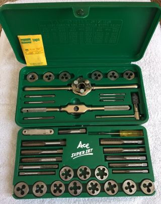 Vintage Ace Hanson 614 Set Tap And Die Set Made By Henry L Hanson Inc.