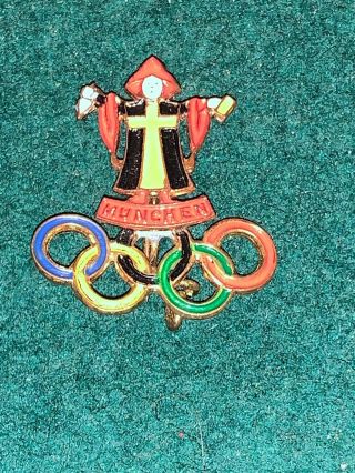 Vintage Munich Munchen 1972 Olympic Games Pin Badge Germany Sporting Old Enamel